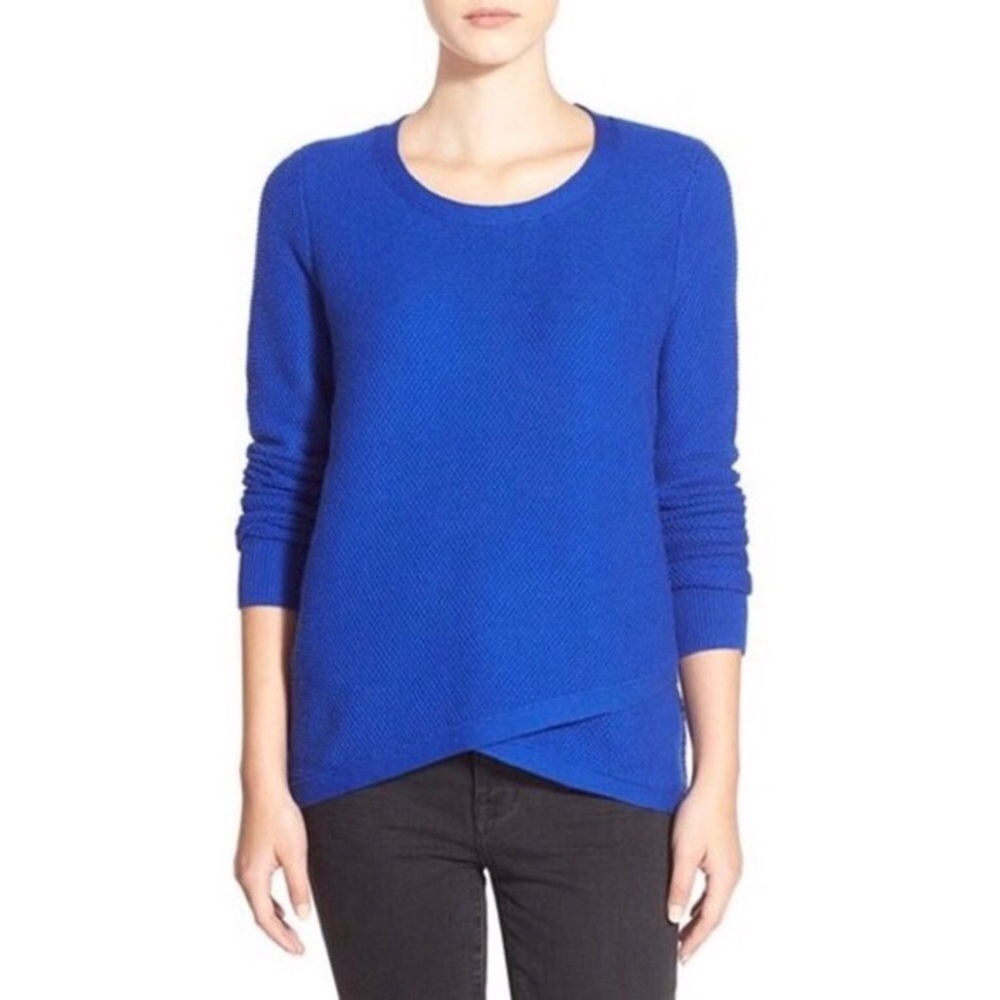Madewell Blue Crossover Knit Sweater XS